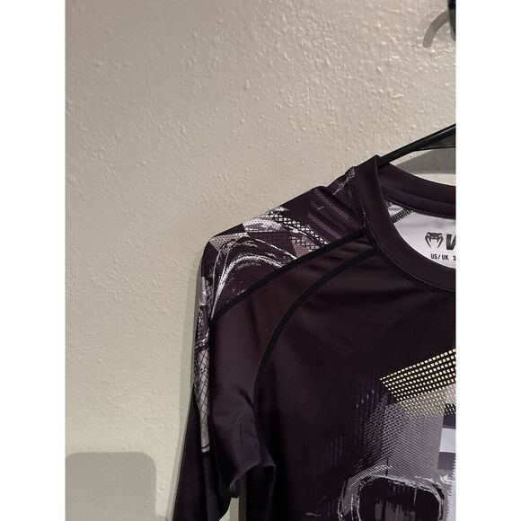 Venum Mens Large Skull Rashguard Long Sleeve Black Jiu Jitsu - Picture 5 of 11